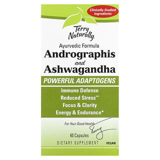 Terry Naturally, Andrographis and Ashwagandha, 60 Capsules