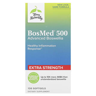 Terry Naturally, BosMed 500, Boswellie avancée, Extrapuissant, 120 capsules à enveloppe molle