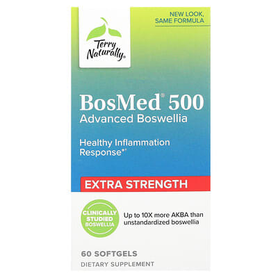 Terry Naturally, BosMed 500, Premium Frankincense, Extra Strength, 60 Softgels (500 mg each softgel)