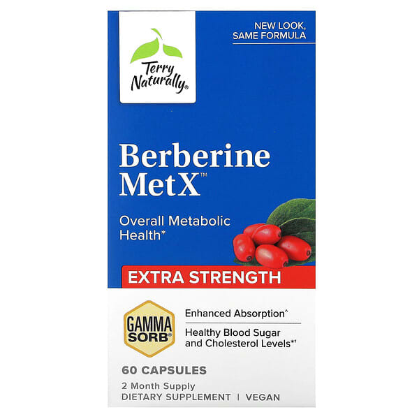 Terry Naturally, Berberine MetX，特強型，250 毫克，60 粒膠囊