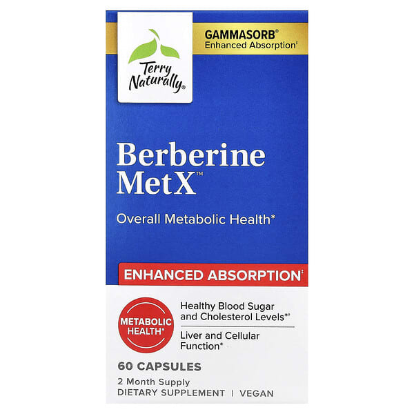 Terry Naturally, Berberine MetX™, 60 Capsules (250 mg per Capsule) — product photo 1
