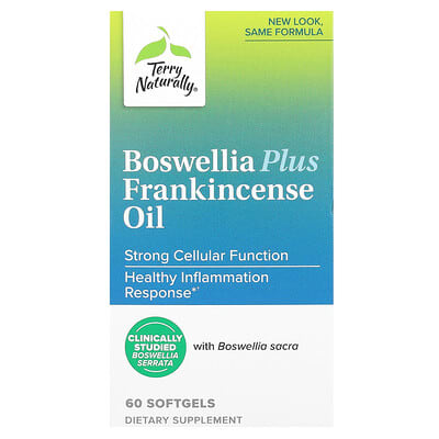 Terry Naturally, Boswellia Plus Frankincense Oil, 60 Softgels