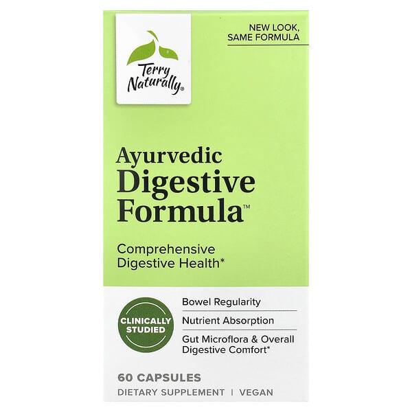 Terry Naturally, Formula Penghadaman Ayurveda™, 60 Kapsul