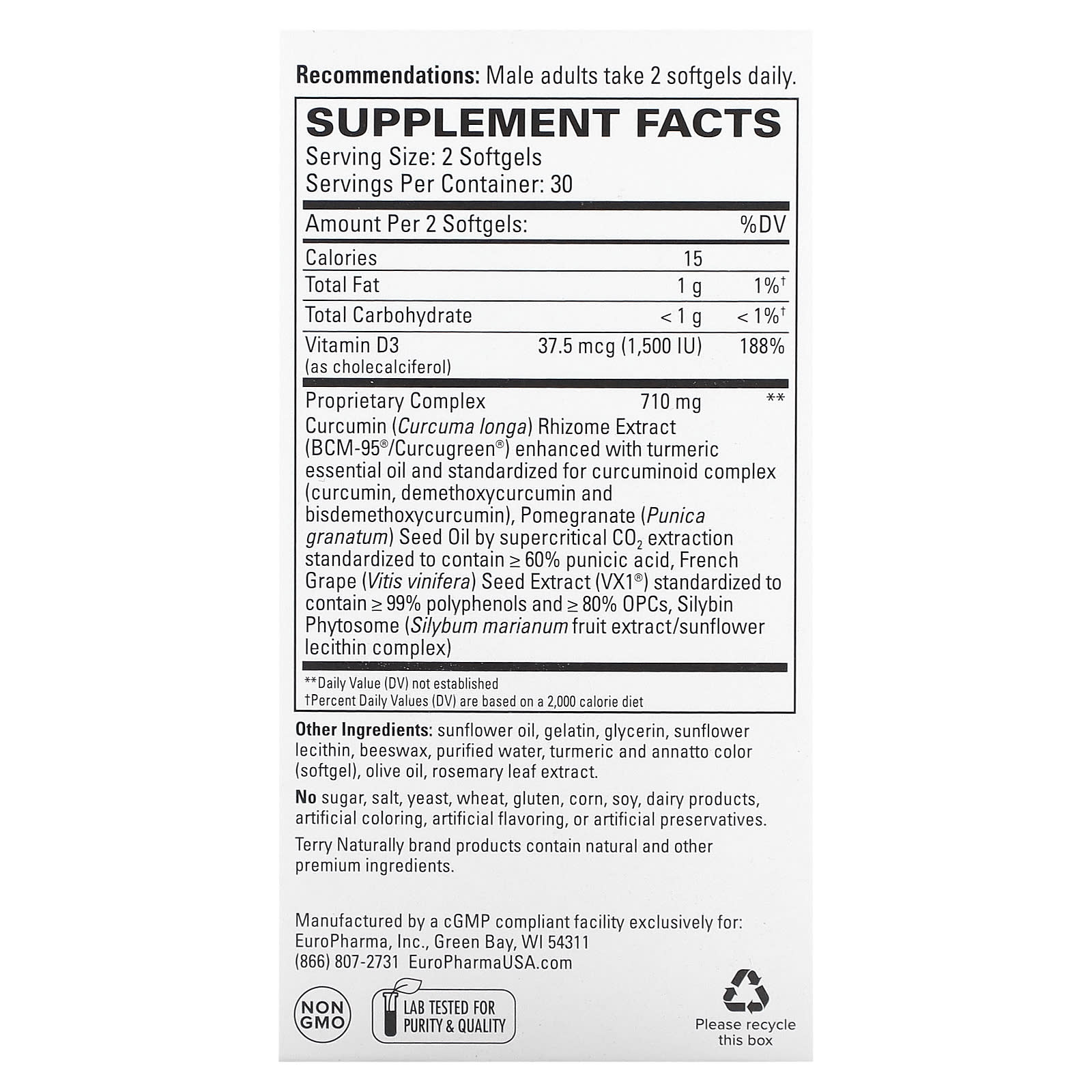 Terry Naturally Healthy PSA Levels 60 Softgels terry-naturally-healthy-psa-levels-60-softgels