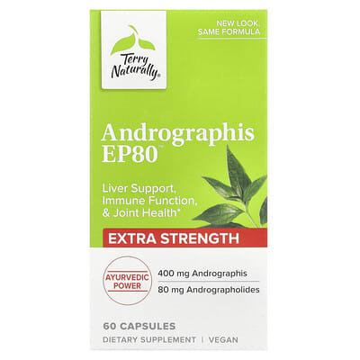 Terry Naturally, Andrographis EP80, 400 mg, 60 Capsules