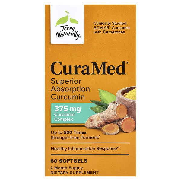 Terry Naturally, CuraMed®, 흡수력이 뛰어난 커큐민, 소프트젤 60정
