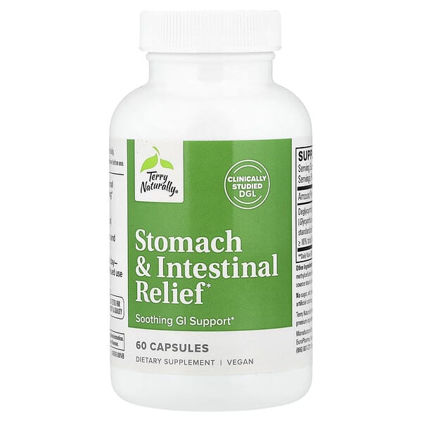 Terry Naturally, Stomach & Intestinal Relief, 60 Capsules (75 mg per Capsule) — product photo 1