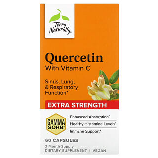 Terry Naturally, Quercetina con vitamina C, Concentración extra, 60 cápsulas