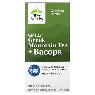 Terry Naturally, Греческий горный чай + бакопа, 30 капсул