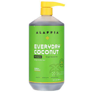 Alaffia, Everyday Coconut, Champú, Cabello normal a seco, Coco puro, 950 ml (32 oz. Líq.)