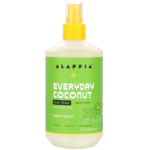 Everyday Coconut, フェーストーナー、ピュアココナッツ、普通肌から乾燥肌、12 fl oz (354 ml)