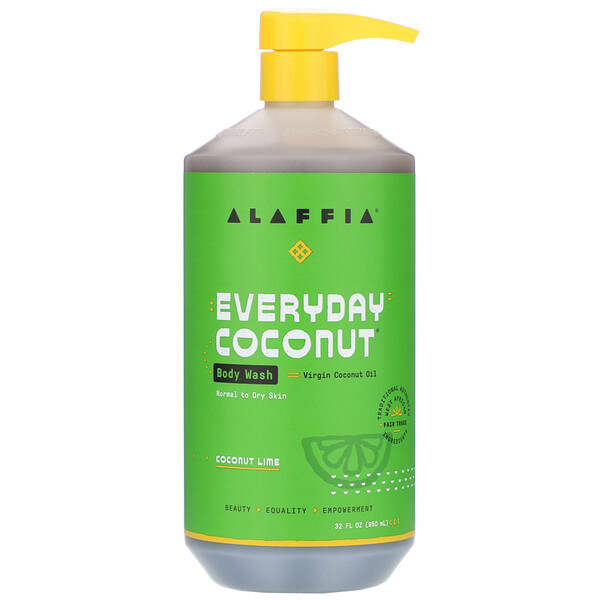 Everyday Coconut, ボディウォッシュ、卓越した保湿力、普通肌と乾燥肌、ココナッツ・ライム、32 fl oz (950 ml)
