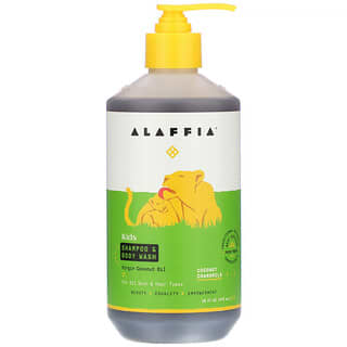 Alaffia, Shampoo e Sabonete Líquido para Crianças, Coco e Camomila, 476 ml (16 fl oz)