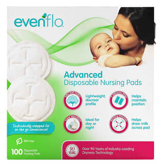 Evenflo Feeding, Advanced Disposable Nursing Pads, 100 Count