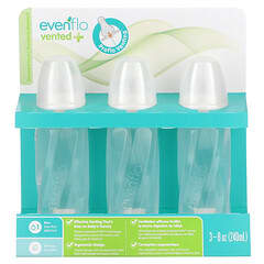 Evenflo Feeding, Vented+ Twist PP Clear Bottles, Standard, 0+ Monate, Slow Flow, 6 Flaschen, je 240 ml (8 oz.)