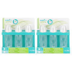 Evenflo Feeding, Vented+ Twist PP Clear Bottles, Standard, 0+ Monate, Slow Flow, 6 Flaschen, je 240 ml (8 oz.)