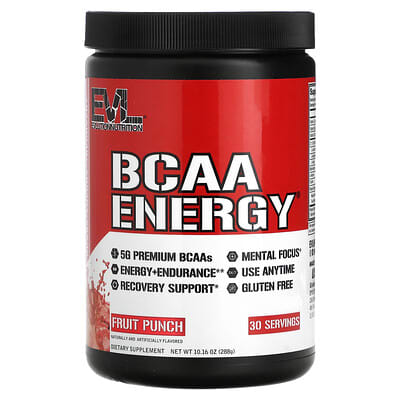EVLution Nutrition, BCAA Energy®, Mixed Fruit Flavor, 10.16 oz (288 g)