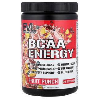 EVLution Nutrition, BCAA Energy®, Fruit Punch, 288 g