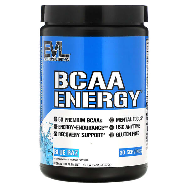 EVLution Nutrition, BCAA ENERGY（BCAAエネルギー）、ブルーラズ味、291g（10.26オンス）