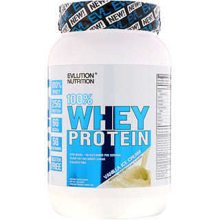 EVLution Nutrition, 100% Whey Protein, Vanilla Ice Cream, 2 lbs (907 g)