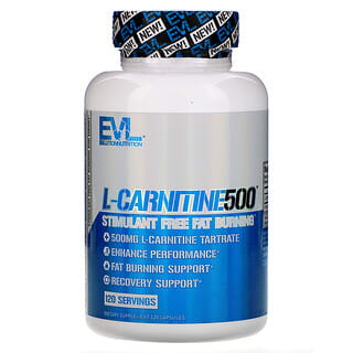 EVLution Nutrition, L-Carnitine500، عدد 120 كبسولة