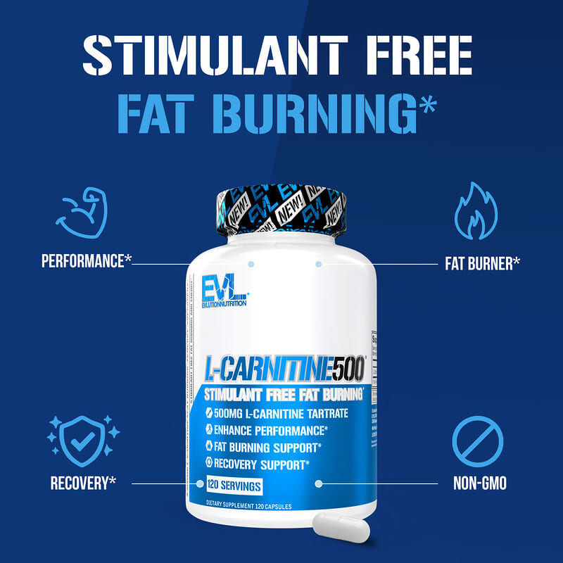 tipos de l carnitina L-Carnitine500®, Suplemento de L-carnitina, 500 mg, 120 cápsulas