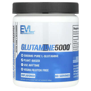 EVLution Nutrition, Glutamine5000®, Unflavored, 10.58 oz (300 g)