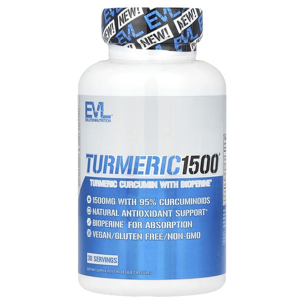 Turmeric 1500®, Turmeric Curcumin with BioPerine®, 90 Veggie Capsules