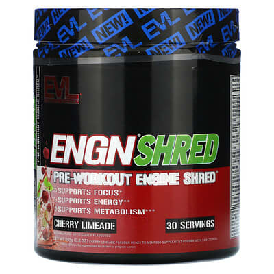 EVLution Nutrition, ENGN Shred, Fat Burning Engine Pre-Workout, Cherry Lemon Flavor, 8.8 oz (249 g)