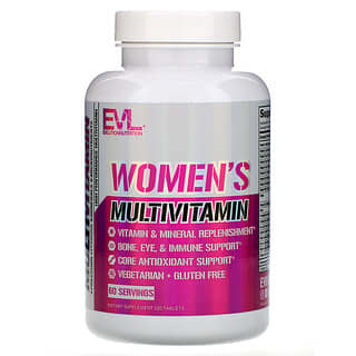 EVLution Nutrition, Multivitamínico para Mulheres, 120 Comprimidos
