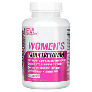 EVLution Nutrition, Suplemento multivitamínico para mujeres, 120 comprimidos