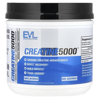 EVLution Nutrition, Creatine5000®, Sin sabor, 500 g (17,64 oz)