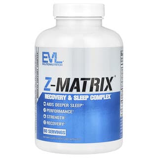 EVLution Nutrition, Z-Matrix, Suplemen Kompleks untuk Pemulihan & Tidur, 240 Kapsul