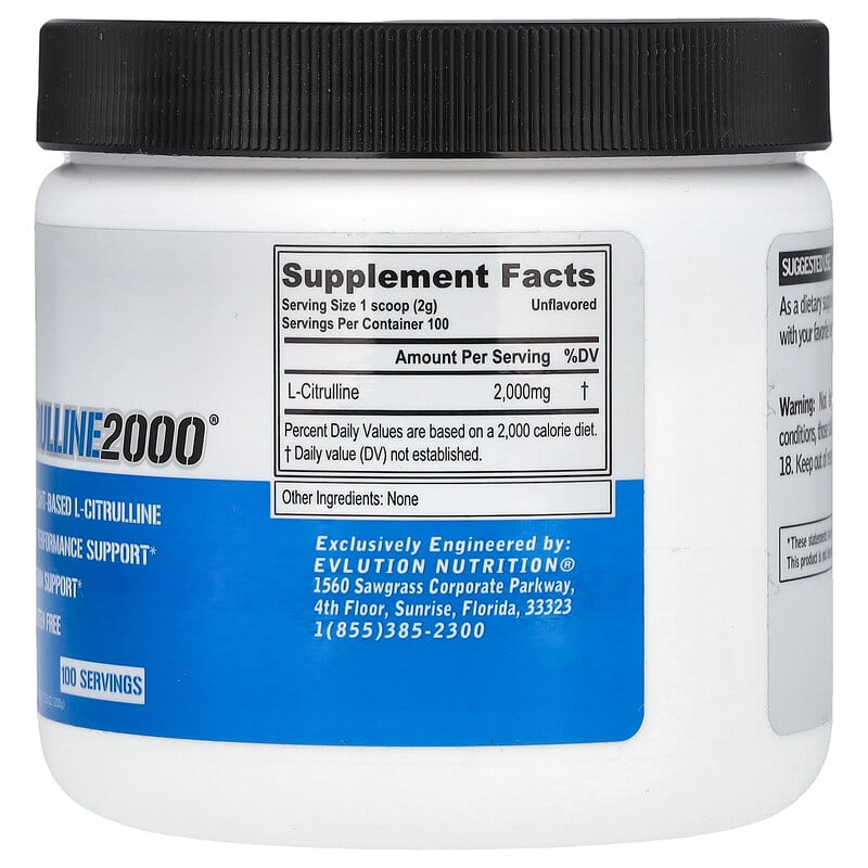 L-Citrulline 2000（L-シトルリン2000）、プレーン、200g