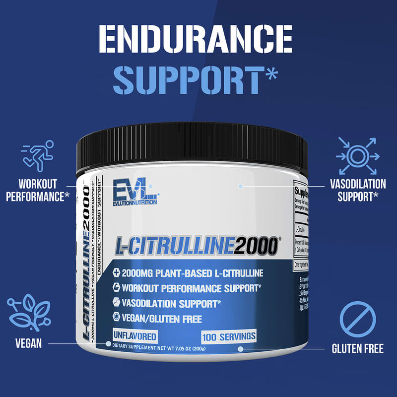 L-Citrulline 2000, Unflavored, 7.5 oz (200 g)