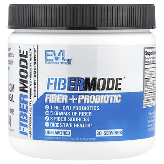 EVLution Nutrition, FiberMode, 섬유소 + 프로바이오틱스, 무맛, 198g(6.98oz)