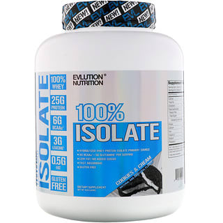إيفلوشن نوتريشن‏, 100% Isolate, Cookies & Cream, 4 lb (1,814 g)