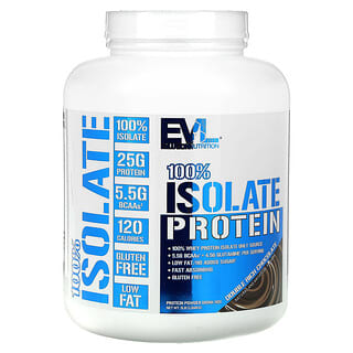 EVLution Nutrition, 100% Isolate Protein, Double Rich Chocolate, 2,268 kg (5 lb.)
