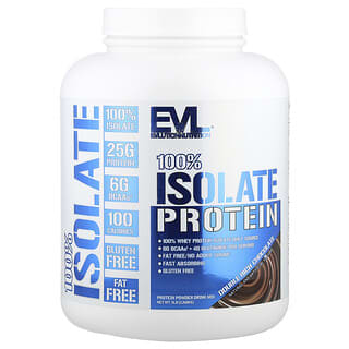 EVLution Nutrition, 100 % de proteína aislada, Chocolate doblemente enriquecido, 2,268 kg (5 lb)