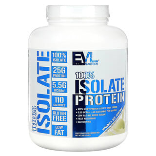 EVLution Nutrition, 100% Isolate Protein, Vanilla Ice Cream, 5 lb (2.268 kg)