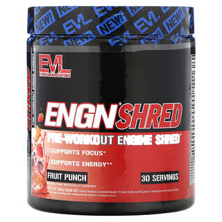 EVLution Nutrition, ENGN Shred, Pre-Workout Engine Shred, Fruit Punch, 8.68 oz (246 g)