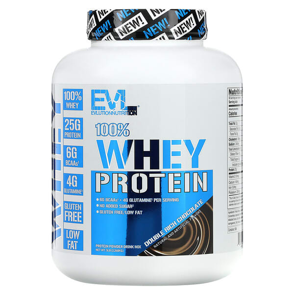 EVLution Nutrition, 全乳清蛋白，雙重濃鬱巧克力，5 磅（2.268 千克）