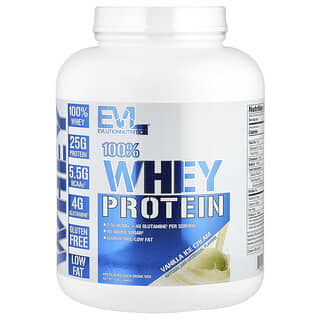 EVLution Nutrition, 100% de proteína de suero de leche, Helado de vainilla`` 2,268 kg (5 lb)