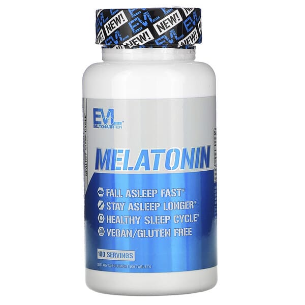 EVLution Nutrition‏, Melatonin, 5 mg, 100 Tablets