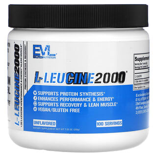 EVLution Nutrition, L-лейцин 2000, без добавок, 200 г (7,05 унции)