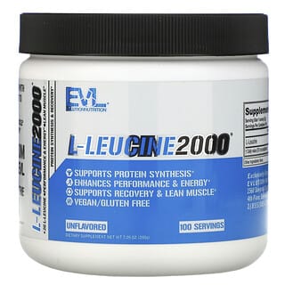 EVLution Nutrition, L-leucina2000, sin sabor, 200 g (7,05 oz)