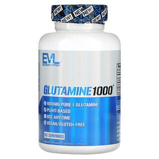 EVLution Nutrition, Glutamine1000, 500 mg, 120 Veggie Capsules