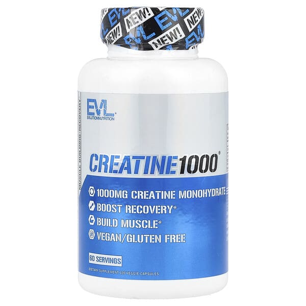 Creatine1000®, 120 Veggie Capsules (500 mg per Capsule)