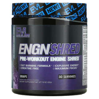 EVLution Nutrition, ENGN Shred، مكمل Engine Shred لما قبل التمرين، عنب، 7.8 أونصات (222 جم)