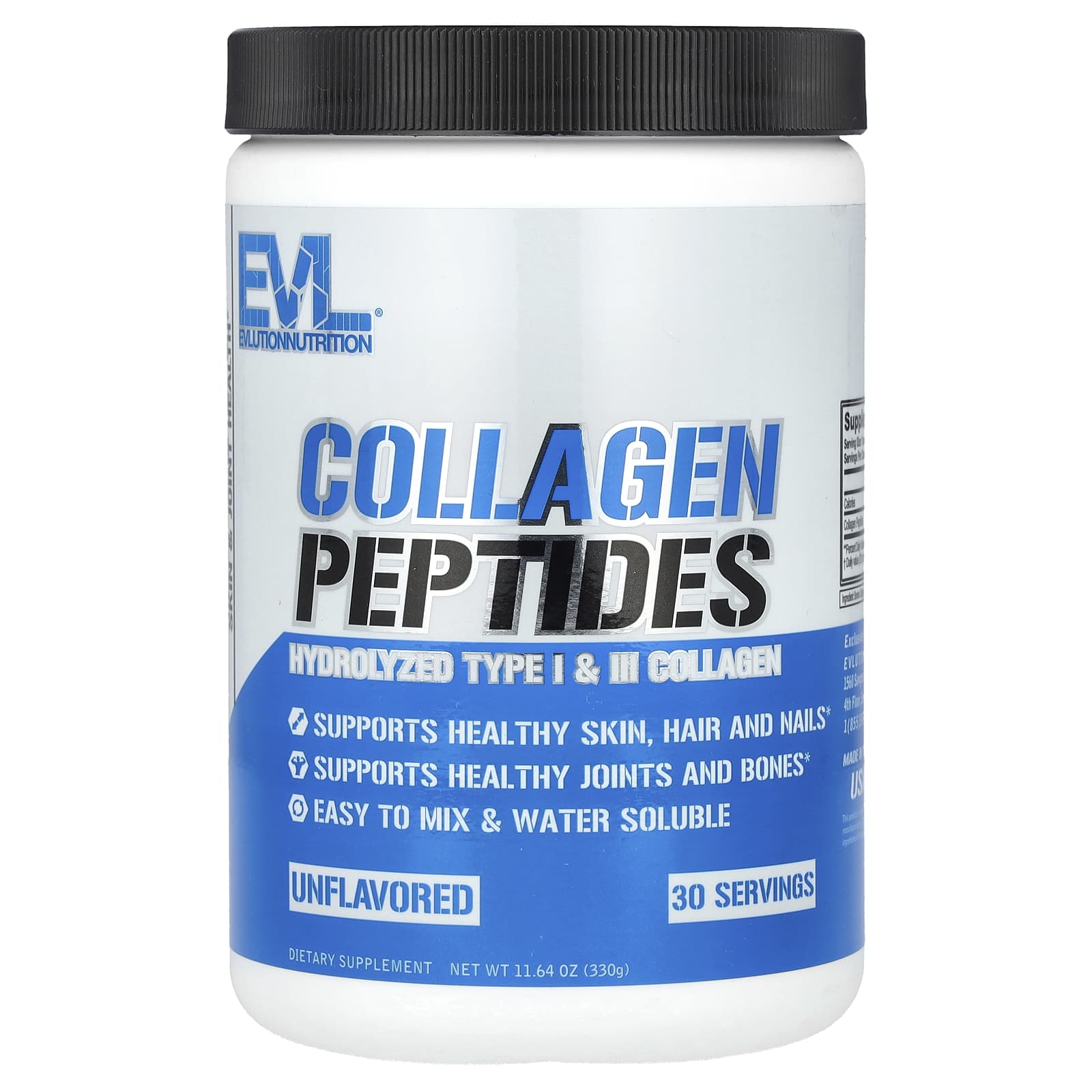 EVLution Nutrition, Collagen Peptides, Hydrolyzed Type I & III Collagen ...